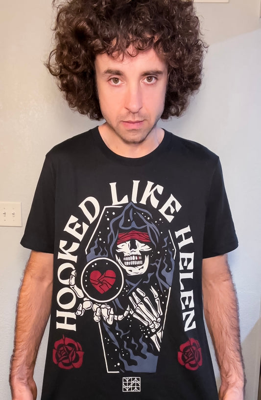 Hooked Like Helen - Coffin Tee